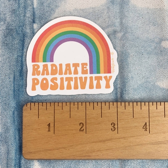 Radiate Positivity Rainbow Sticker - Picture 3 of 3